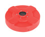 Vestil Low-Density Polyethylene Drum Recycling Lid with Flaps - 30 Gallon - Red
