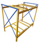 Vestil Steel Horizontal 4 Drum Storage Rack 2 Wide - 2 High 3200 lb - Yellow