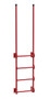 Vestil Steel Walk Through Dock Ladder - 4 Step 300 lb - Red
