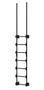 Vestil Steel Walk Through Dock Ladder - 7 Step 300 lb - Black