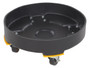 Vestil Polyethylene Heavy Duty Drum Dolly - 30 Gallon 19-3/4 In. x 19-3/4 In. x 8-5/8 In. 600 lb - Black