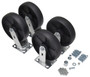 Vestil Glass Filled Nylon Caster Kit - 8 In. x 2 In. 5000 lb - Black
