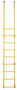 Vestil Steel Walk Through Dock Ladder - 9 Step 300 lb - Yellow