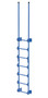 Vestil Steel Walk Through Dock Ladder - 7 Step 300 lb - Blue