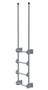 Vestil Steel Walk Through Dock Ladder - 4 Step 300 lb - Silver