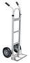 Vestil Aluminum Dual Handle Hand Truck with Aluminum Plate and Hard Rubber Wheels - 19-1/2 In. x 19 In. x 51-1/4 In. 500 lb - Silver