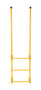 Vestil Steel Walk Through Dock Ladder - 3 Step 300 lb - Yellow