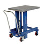 Vestil Steel Ergonomic Manual Die Table - 24 In. x 30 In. Chrome Platform 1,100 lb - Blue