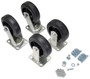 Vestil Mold On Rubber Caster Kit - 6 In. x 2 In. 2400 lb - Black