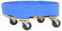 Vestil Polyethylene Heavy Duty Drum Dolly - 30 Gallon 19-3/4 In. x 19-3/4 In. x 8-5/8 In. 600 lb - Blue