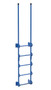 Vestil Steel Walk Through Dock Ladder - 5 Step 300 lb - Blue