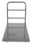 Vestil Steel Smooth Deck Platform Truck with - 5 In. x 2 In. Poly Casters 45 In. x 45 In. x 39 In. 2500 lb - Silver/Orange