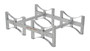 Vestil Galvanized Steel Stackable Drum Rack - 2 Drum 55 Gallon 1600 lb - Gray
