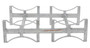 Vestil Galvanized Steel Stackable Drum Rack - 2 Drum 55 Gallon 1600 lb - Gray