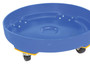 Vestil Polyethylene Heavy Duty Drum Dolly - 55 Gallon 24-1/4 in. x 24-1/4 In. x 8-1/2 In. 600 lb Blue / - Yellow