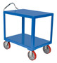 Vestil Steel - 24 In. x 36 In. Platform Ergo Handle Cart with Poly Casters 3600 lb - Blue