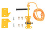 Vestil Steel Automatic Overhead Door Lock - 5 In. x 6-1/2 In. x 3-15/16 In. - Yellow