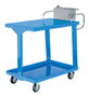 Vestil Steel Easy Access Stock Truck with Work Table - 24 In. x 36 In. Deck 1200 lb - Blue