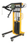 Vestil Steel Manual Drum Lifter/Rotator/Transport - 51-1/2 In. x 34 In. x 82-5/8 In. 550 lb - Yellow/Black