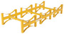 Vestil Steel Stackable Drum Rack - 3 Drum 55 Gallon 2400 lb - Yellow