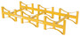 Vestil Steel Stackable Drum Rack - 3 Drum 55 Gallon 2400 lb - Yellow