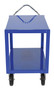 Vestil Steel - 24 In. x 36 In. Platform Ergo Handle Cart with Mold-On-Rubber Casters 2400 lb - Blue