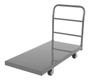 Vestil Steel Smooth Deck Platform Truck with - 4 In. x 2 In. Mold On Rubber Casters 2000 lb - Gray