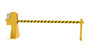 Vestil Steel Dock Barricade Manual Hand Crank - 8 Ft. - Yellow