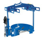 Vestil Steel Hoist Mounted Drum Carrier/Rotator with Four Way Pocket - 55 Gallon 1500 lb - Blue