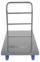 Vestil Steel Smooth Deck Platform Truck with - 8 In. x 2 In. Elastic Rubber Casters 45 In. x 45 In. x 39 In. 2500 lb Gray / - Blue