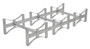 Vestil Galvanized Steel Stackable Drum Rack - 3 Drum 55 Gallon 2400 lb - Gray