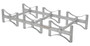 Vestil Galvanized Steel Stackable Drum Rack - 3 Drum 55 Gallon 2400 lb - Gray