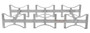 Vestil Galvanized Steel Stackable Drum Rack - 3 Drum 55 Gallon 2400 lb - Gray