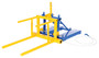 Vestil Steel Drum Positioner - 55 Gallon 74-3/4 In. x 32-1/2 In. x 32-3/8 In. 800 lb Blue / - Yellow
