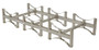 Vestil Stainless Steel Stackable Drum Rack - 3 Drum 55 Gallon 2400 lb - Silver