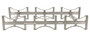 Vestil Stainless Steel Stackable Drum Rack - 3 Drum 55 Gallon 2400 lb - Silver