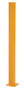 Vestil Steel Overhead Door Track Protector - 6 In. x 6 In. x 48-1/4 In. - Yellow