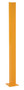 Vestil Steel Overhead Door Track Protector - 6 In. x 6 In. x 48-1/4 In. - Yellow