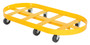 Vestil Steel Double Drum Dolly with Glass Filled Nylon Casters - 45 In. x 45 In. x 39 In. Two 55 Gallon 2000 lb - Yellow