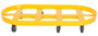 Vestil Steel Double Drum Dolly with Glass Filled Nylon Casters - 45 In. x 45 In. x 39 In. Two 55 Gallon 2000 lb - Yellow