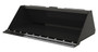Vestil Steel Heavy Duty Low Profile Skid Steer Bucket - 60 In. - Black