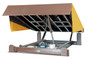Vestil Steel Electric Hydraulic Dock Leveler - 74 In. W x 86 In. L x 24 In. D Pit Dimensions, 25000 lb - Brown/Yellow