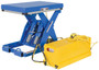 Vestil Steel Single Leg Shorty Scissor Lift Table - 24 In. x 36 In. 4000 lb - Blue