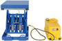 Vestil Steel Single Leg Shorty Scissor Lift Table - 24 In. x 36 In. 4000 lb - Blue