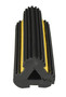 Vestil Extruded Rubber Wheel Chock - 4-1/2 In. x 10 In. x 3-3/4 In. - Black