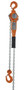 Vestil Steel Economy Lever Hoist - 20 Ft. Chain Length 3000 lb - Orange