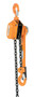 Vestil Steel Economy Lever Hoist - 5 Ft. Chain Length 3000 lb - Orange