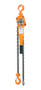 Vestil Steel Economy Lever Hoist - 5 Ft. Chain Length 3000 lb - Orange