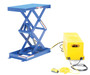 Vestil Steel Double Leg Shorty Scissor Lift Table - 16 In. x 28 In. 1000 lb - Blue