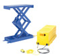 Vestil Steel Double Leg Shorty Scissor Lift Table - 24 In. x 36 In. 1000 lb - Blue